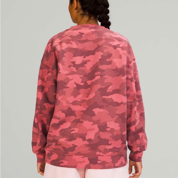 Lululemon Perfectly Oversized Crew Heritage 365 Camo Brier Rose Multi - Picture 2 of 5